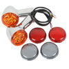 Harley Sportster XL 883 Chrome/Black LED Turn Signals w/ Bracket (1992-2022)