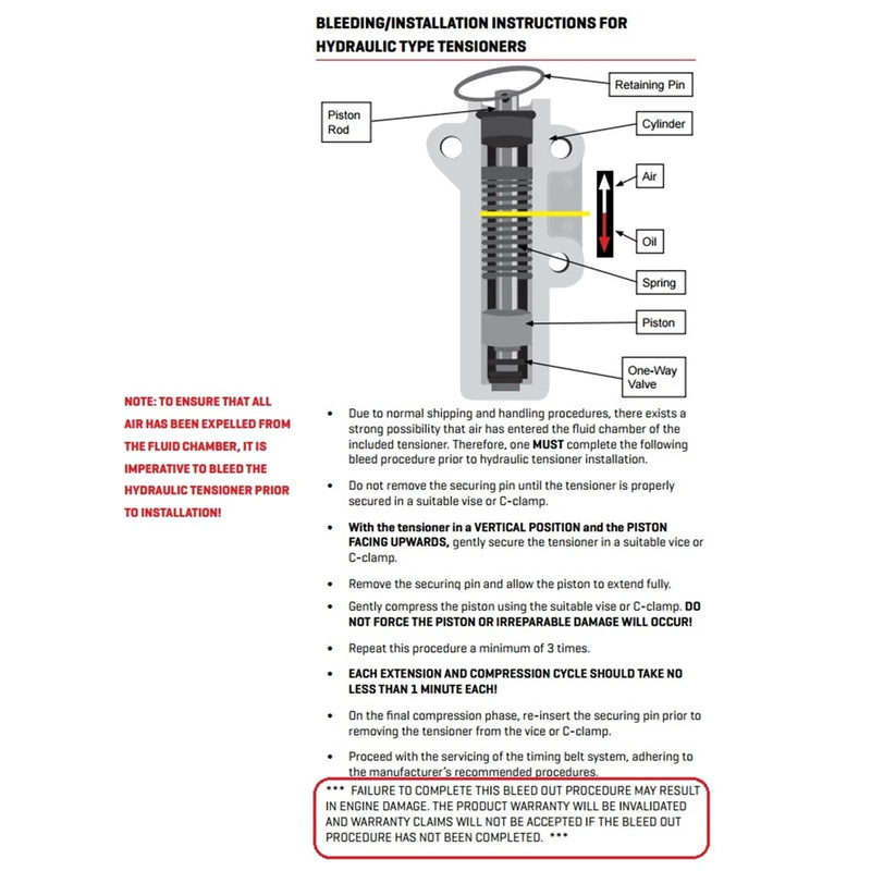Subaru Outback Hydraulic Auto Tensioner (1996-2012)