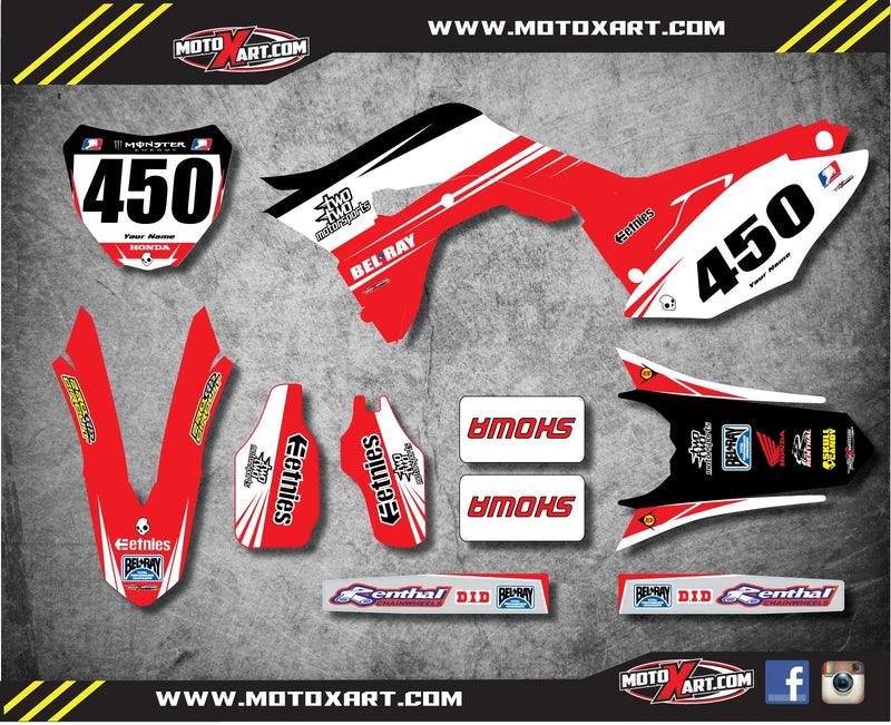 Honda CRF 450 Custom Graphics Full Kit (2017)