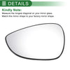 Ford B Max Left Side White Mirror Glass w/ Back Convex (2012-2018)