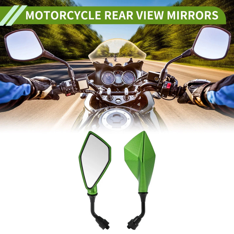 M10 M10 / 1 Set / Rear View Mirrors Polygonal Shape Green Iron Plastic