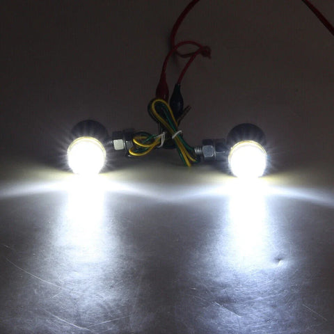 Cruiser Motorcycle Custom Black Brake Running Turn Signal Tail Lights