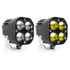 Motorcycle Headlight Bulb LED White/Yellow Clean Lens Front Lamp