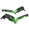 KAWASAKI ZX 14R (2006-2015) Green / Black 2 x Foldable Brake Clutch Levers
