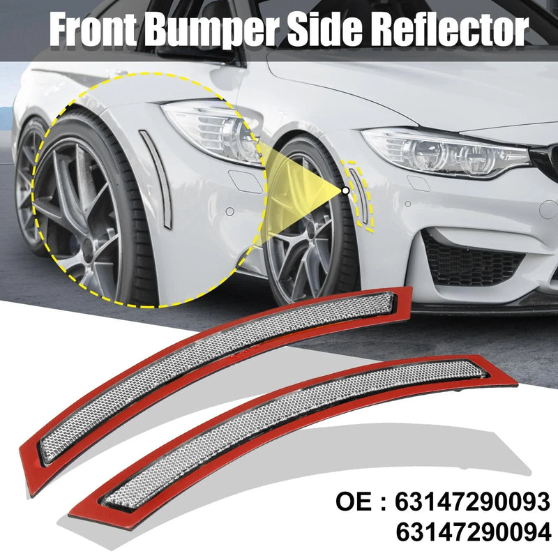 BMW F15 F85 White Car Front Bumper Reflector