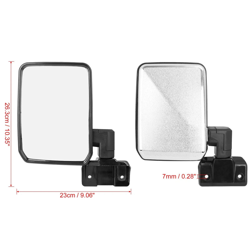 Toyota Land Cruiser 70 75 78 Series Rear View Mirror Silver Tone