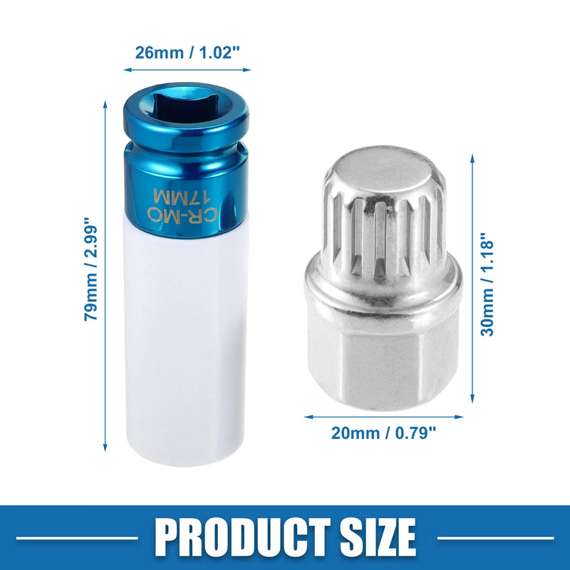BMW 13/16" Wheel Screw Lock Lug Nut Set