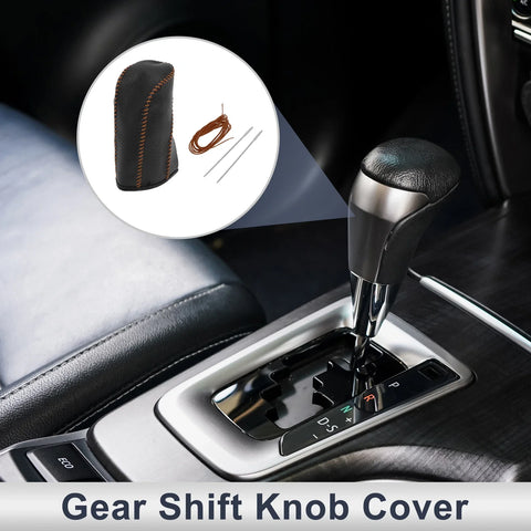 Nissan Tiida (2004-2012) Pebbled Black Brown 1 Pc Gear Shift Knob Cover