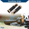 Motorcycle 23 x 25 mm Hand Grips Cover Aluminum Alloy Rubber Retro Color 1 Pair