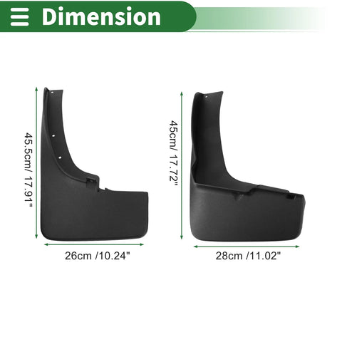 Ford Ranger T8 / T9 2019-2023 with Mounts Mud Flaps Splash Guards