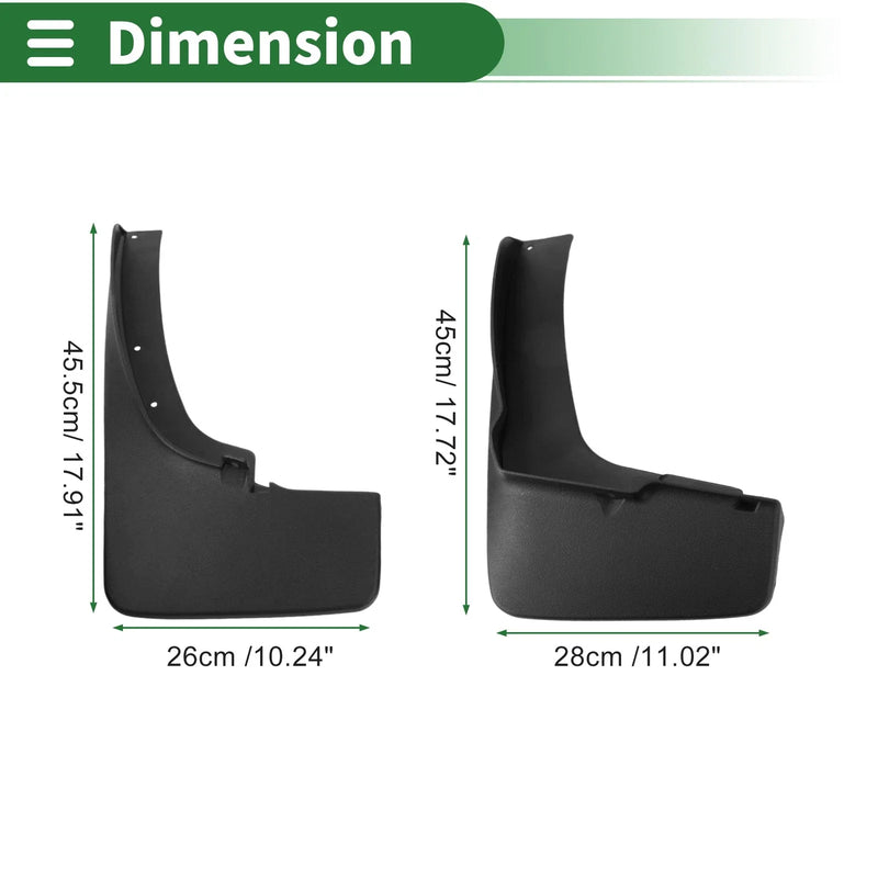 Ford Ranger T8 / T9 2019-2023 with Mounts Mud Flaps Splash Guards