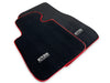 BMW 5 Series G30 Premium Black Red Round Floor Mats (2017-2023)