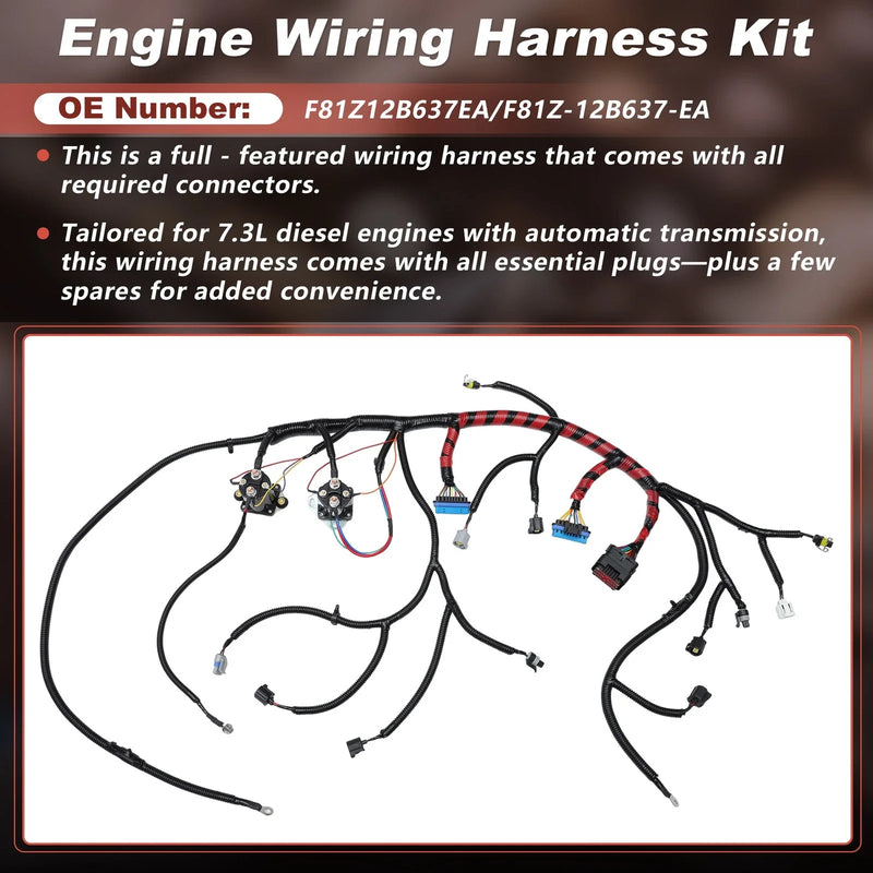 Ford F250 F350 F550 Super Duty 7.3L Engine Wiring Harness (1999-2003)