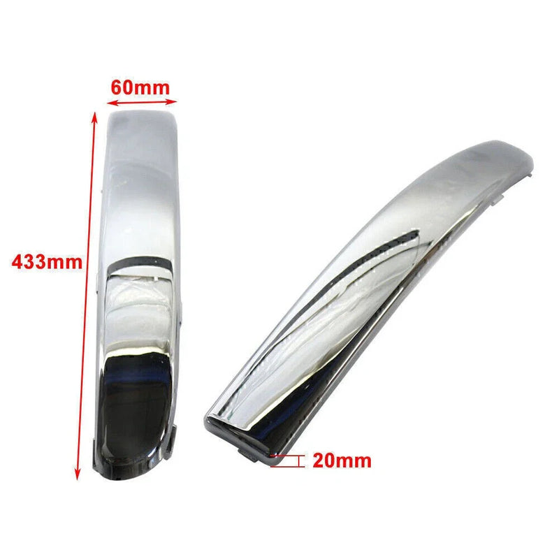 FIAT 500 Chrome ABS Front Bumper Moulding Trim (2007-2015)