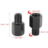 Motorcycle 2 x 10mm LH to 10mm LH Black Rearview Mirrors Adapter Bolt Screw