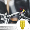 Motorcycle Gold Tone M10x1.26 Right Side Mirror Hole Plugs Screws 2 x