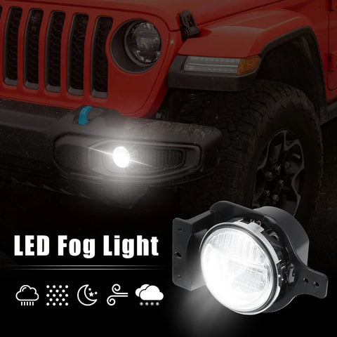 Jeep Wrangler JL JLU (2018-2023) - 1 Pair 4 Inch LED Fog Lights