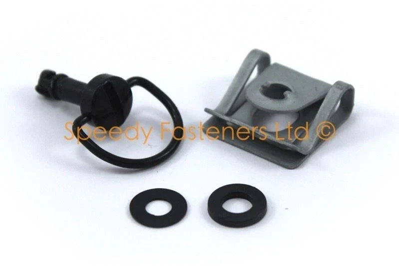 Panex 10 x Dzus Noir Tête De Fourche Libération Panex D Anneau Boulons Clips