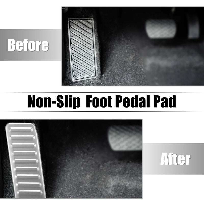 Ford Mustang (2015-2020) Silver Tone Aluminium Alloy Left Foot Rest Pedal
