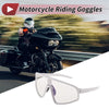 1 Pc Motorcycle Riding Goggles Gray Lens White Frame PC Cycling Sunglasses