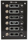 Boat / Caravan 12V / 24V Compatibility 6 Gang Fused Marine Switch Panel