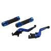 Kawasaki ZX6R Blue Extendable Brake Clutch Levers & Handlebar Grips