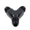 Car 8AN AN8 Black Y Fuel Block Flare Union Fitting Adapter