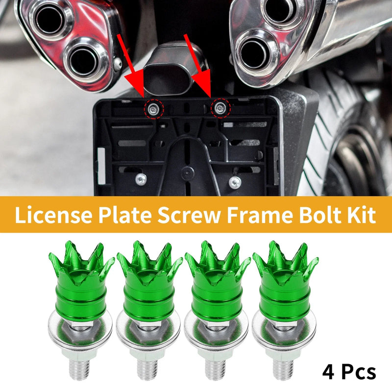 Universal Motorcycle License Plate Screws Cover 40mm 4Pcs