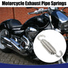 Universal 4 x Motorcycle Muffler Exhaust Pipe Spring 2.17" Silver Tone
