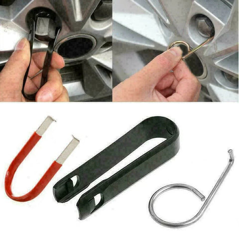 Car / Truck 3 x Car Truck Wheel Lug Bolt Nut Center Cover Cap Extractor Removal Tool