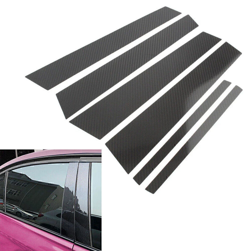 BMW 3 Series Carbon Fiber Window B Pillar Trim Covers (2013-2018)