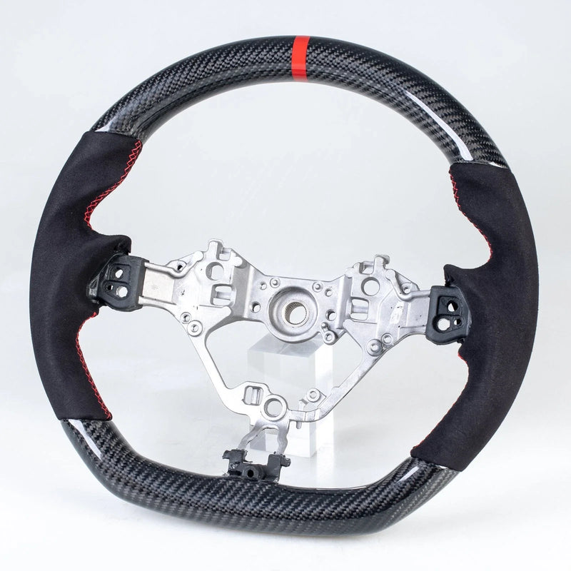 Toyota 86, Subaru BRZ Steering Wheel Carbon Flat Bottom Suede (2017-2021)