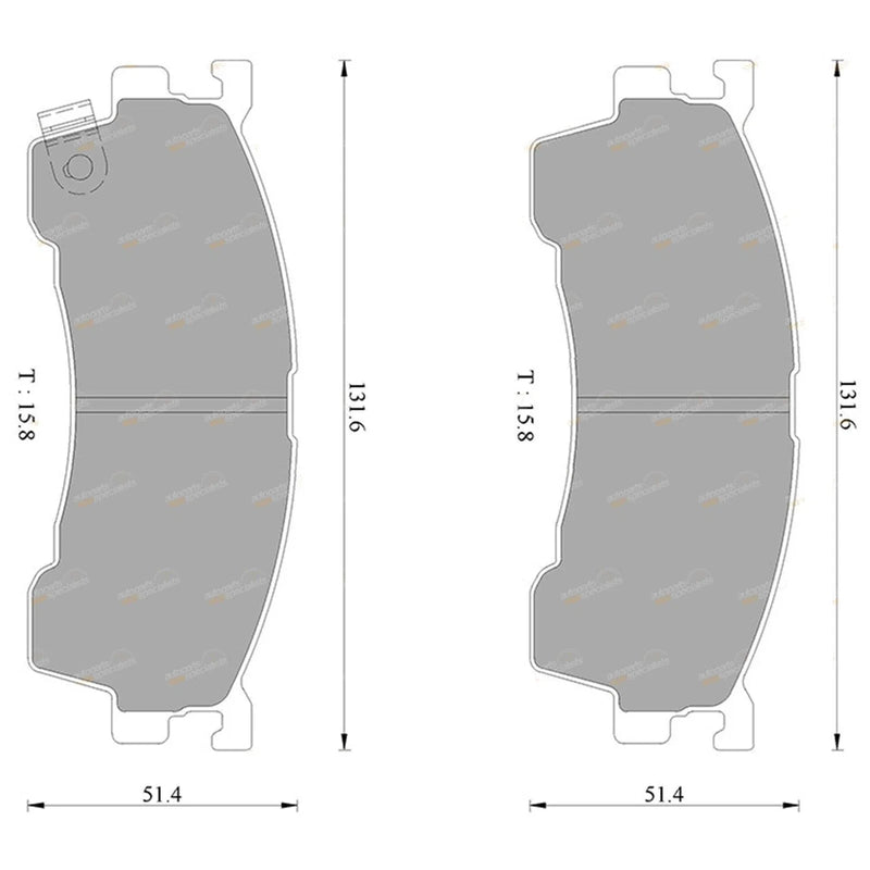 Ford Laser Front Disc Brake Pad Set (1999-2002)