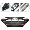 Hyundai Elantra (2019) - Black Chrome Silver Tone Front Upper Bumper Grille