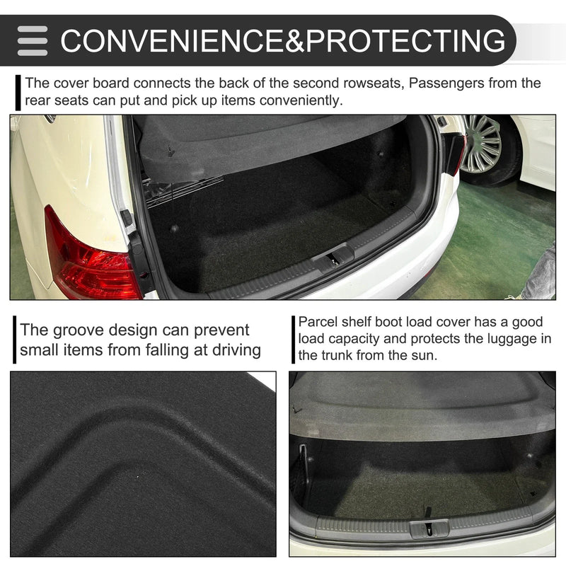 Ford Focus (2012-2018) Black Rear Parcel Shelf Boot Load Cover