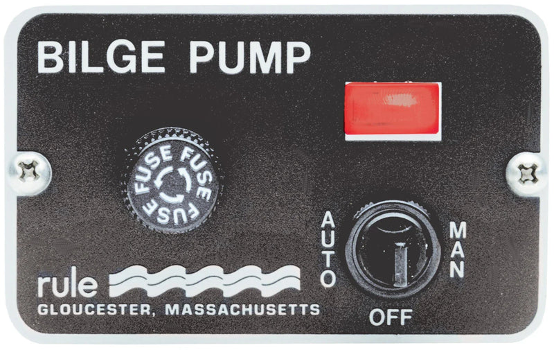 Bilge Pump Switch Panel Rule Deluxe 3 Way Manual/Off/Automatic 24V