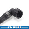 BMW 750i 4.8L (2006-2008) Rubber Black 1 x Piece Radiator Hose