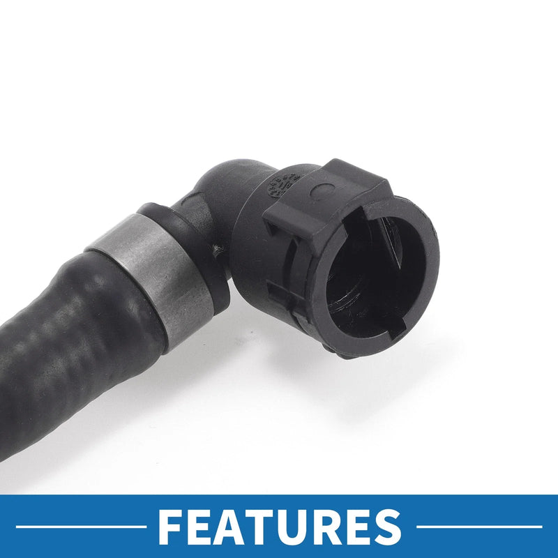 BMW 750i 4.8L (2006-2008) Rubber Black 1 x Piece Radiator Hose