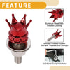 Universal License Plate Screws Cover 35mm Aluminum Alloy Red 4 Pcs