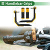 Motorcycle Handlebar End Grips Aluminum Alloy Goldtone Hand Grips Cover Kit