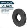 Oil Seal Rotary Shaft Seal NBR Rubber 25x62x8mm Black 5Pcs