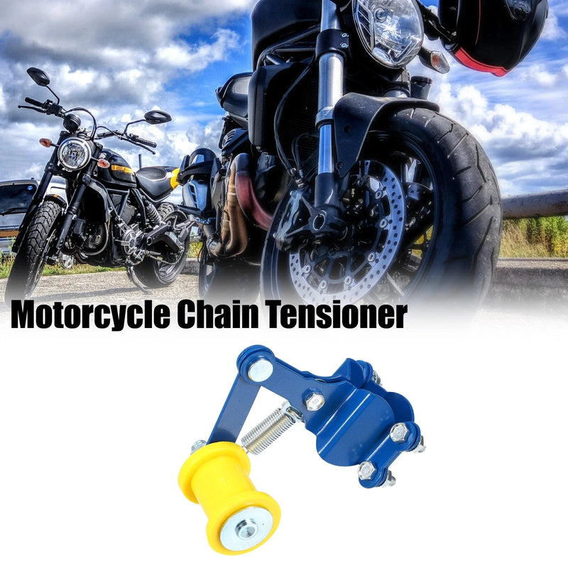 Universal Motorcycle Chain Tensioner Adjuster Tool Blue