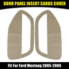 Ford Mustang Beige Microfiber Leather Door Panel Insert Covers