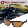1 x Motorcycle Goggles Brown Lens Black Frame Tri-acetel Cellulose PC
