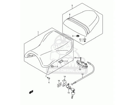 Suzuki GSX-R750 2 x Rear Fairing Seat Bolts Shoulder (2004–2005)