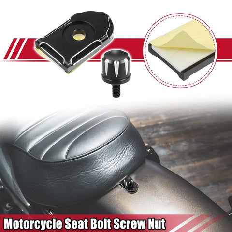 Harley Davidson Seat Bolt Screw with Knob Cover Set