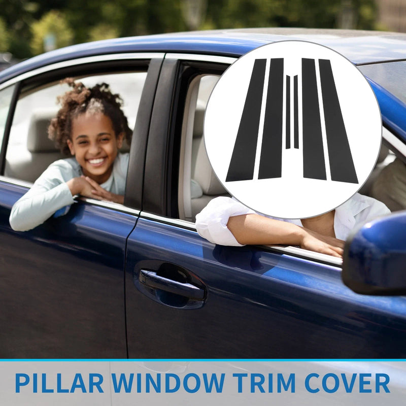 Lexus ES (2002-2006) Black 6 Pcs Door Pillar Window Trim