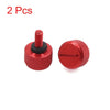 Harley-Davidson 2 x Red 6mm Thread Diameter Motorcycle Seat Bolt Screw
