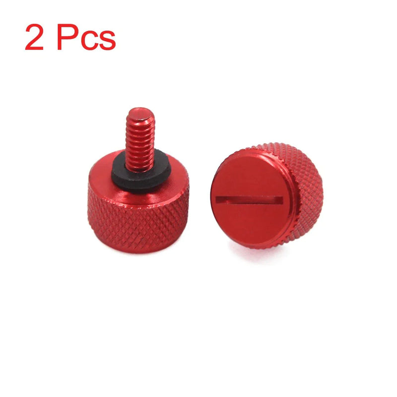 Harley-Davidson 2 x Red 6mm Thread Diameter Motorcycle Seat Bolt Screw
