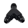 Car 8AN AN8 Black Y Fuel Block Flare Union Fitting Adapter